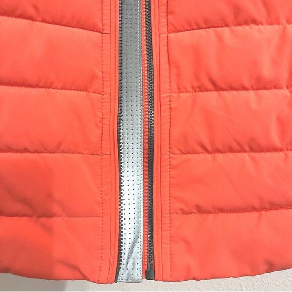 Tangerine Quilted Puffer Vest w/ Pockets & 2-Position Front Zipper in Papaya XL - Picture 4 of 13